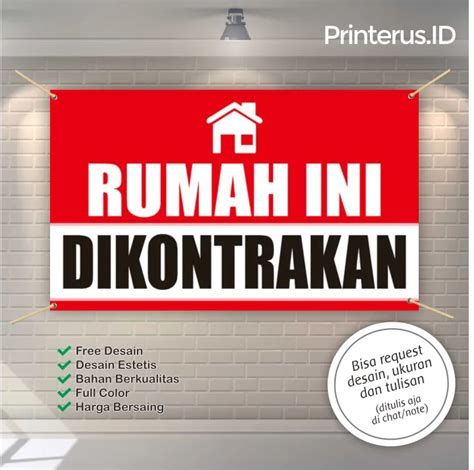 SPANDUK BANNER RUMAH DIJUAL RUMAH DIKONTRAKAN Lazada Indonesia