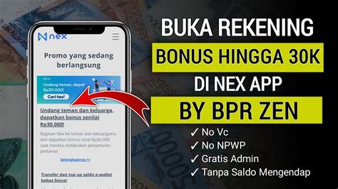 Bonus Buka Rekening Di Nex App Event Nex App By BPR Zen Event Bank