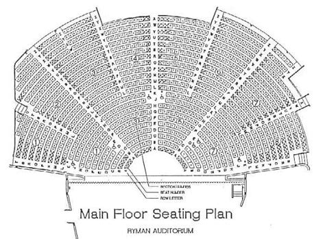 Ryman Interactive Seating Chart Ryman Auditorium Seating Plan