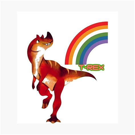 Lámina fotográfica T REX RAWR PRIDE PARADE GAY Y LESBIANAS ARCO IRIS