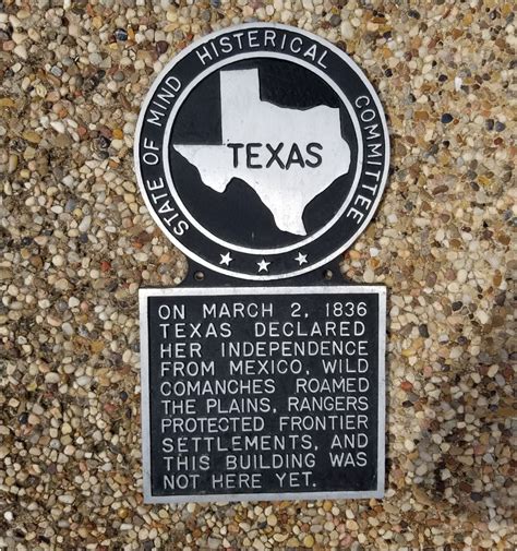 Texas Histerical Marker Not Here Yet Texas By Texans