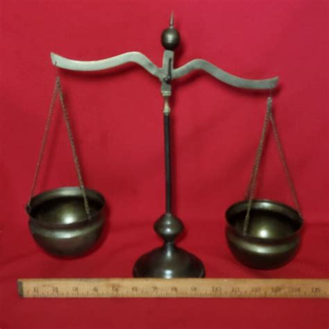 Vintage Brass Scales Of Justice Balance Scale Etsy