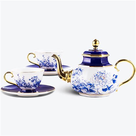 Tea Setchinese Tea Setjapanese Tea Setbiue And White Tea Set — Hausweet