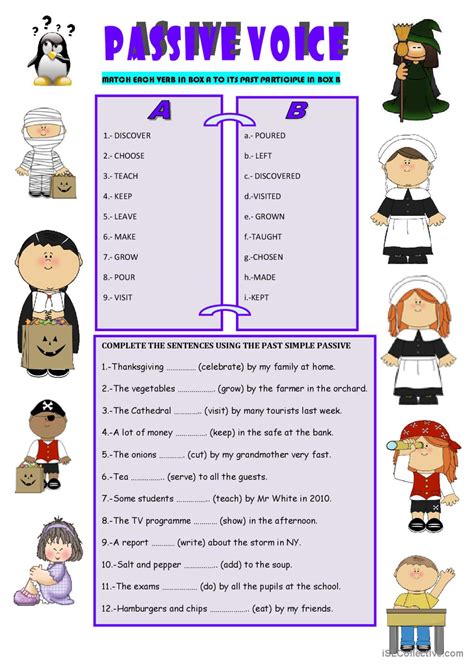 Passive Voice English Esl Worksheets Pdf And Doc