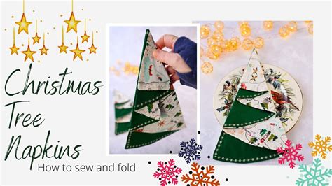 Christmas Tree Napkins Christmas Sewing Youtube