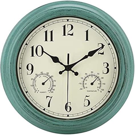 Inch Retro Indoor Outdoor Waterproof Wall Clock With