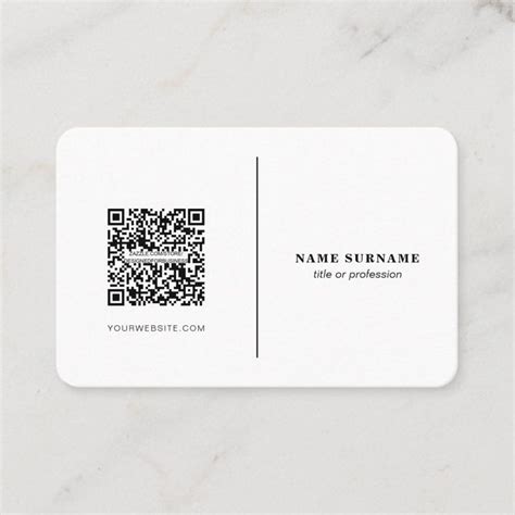 QR code, professional minimalist social media Business Card | Zazzle ...