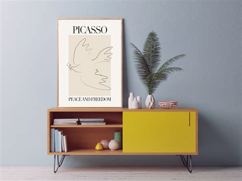 Picasso Peace Dove Art Print Picasso Poster Picasso Dove Print Wall