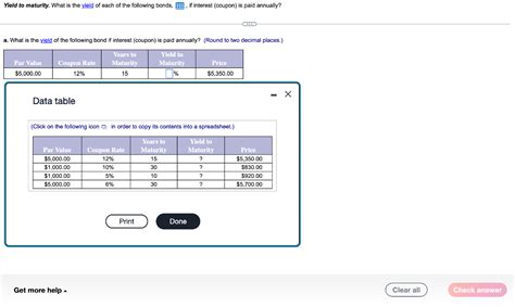 Solved Yield to maturity. What is the yield of each of the | Chegg.com