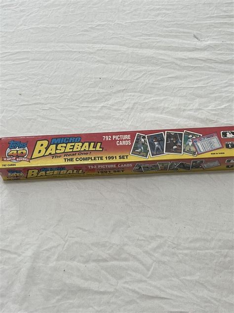 Mavin 1991 Topps Micro Baseball Mini Card Complete Sealed Set Chipper