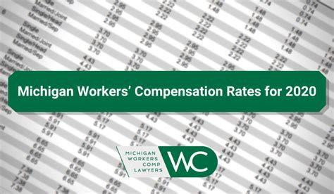 Michigan Workers Compensation Rates 2020