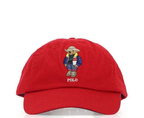 Polo Ralph Lauren Polo Bear Baseball Cap In Red Modesens