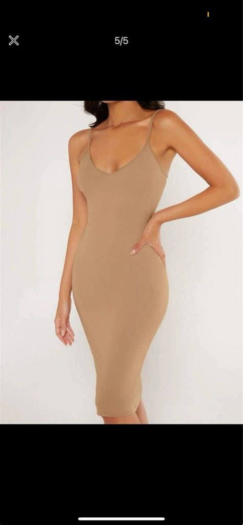 Nude Bodycon Dress Women S Fashion Dresses Sets Dresses On Carousell