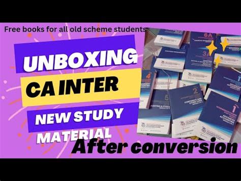 Unboxing CA Intermediate New Study Course Study Material Free Study