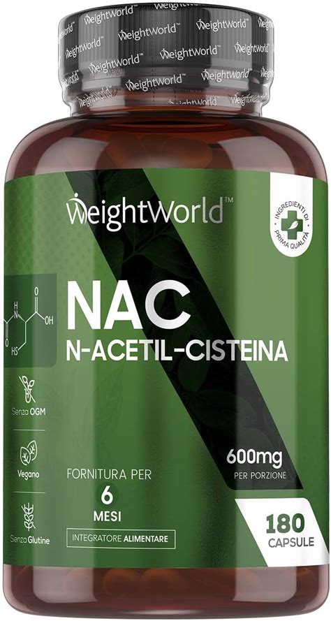 Nac N Acetil Cisteina Capsule Vegane Di Nac Mg Mesi Di