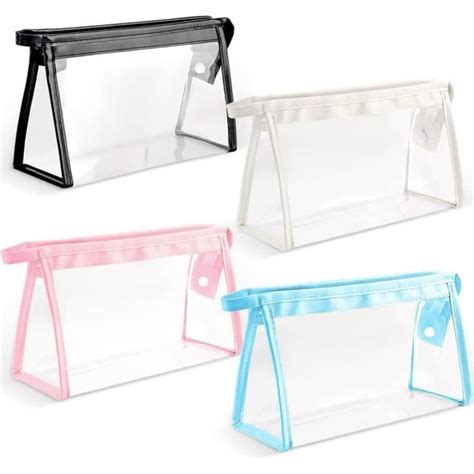 Qinersaw Pcs Trousse Crayons Transparente En Pvc X X Cm