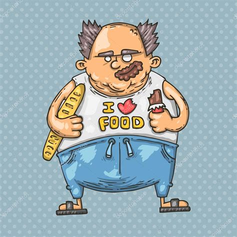 Hombre Gordo De Dibujos Animados Vector De Stock Hiro Hideki 63401345