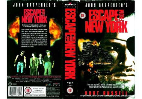 Escape From New York 1981 On BMG United Kingdom VHS Videotape