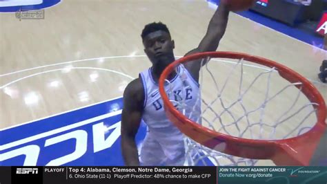 Dukes Zion Williamson Casually Throws Down Windmill Dunk Vs Indiana