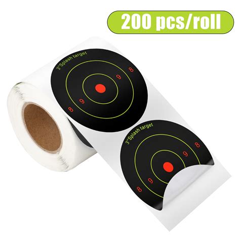 Lingsida 3 Shooting Target Stickers Self Adhesive Reactive Paper