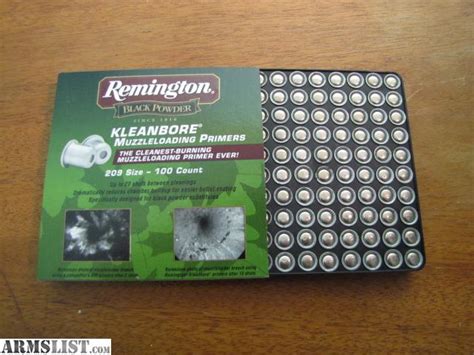 ARMSLIST - For Sale: Remington Kleanbore 209 Primers for muzzleloader