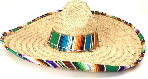 Buy Texpress Mexican Sombrero Hat Adults With Serape Trim 21 Wide