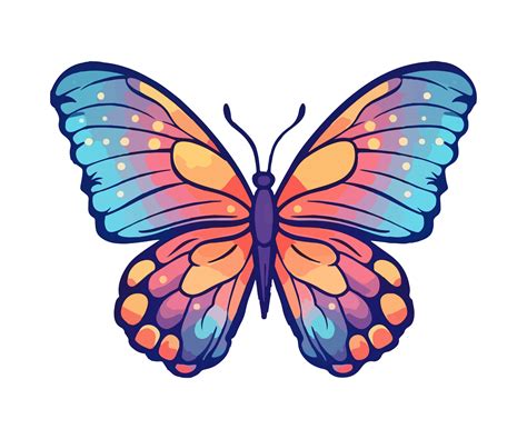 Colorful Butterfly Logo Butterfly Sticker Pastel Cute Colors