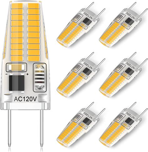 Lacnooe G8 LED Bulb 3W Equivalent To T4 JCD Bi Pin G8 Base Halogen Bulb