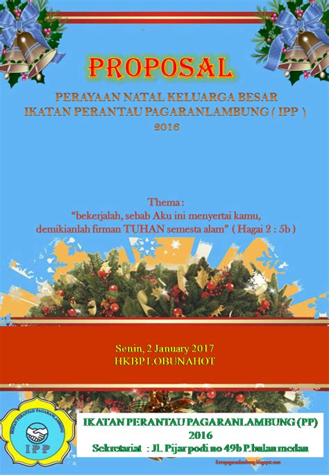 Contoh Proposal Panitia Natal Serat