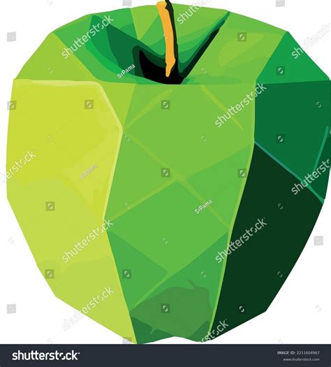 Polygon Apple Low Poly Apple Stock Vector Royalty Free