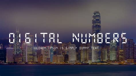 Digital Numbers Font : Download Free for Desktop & Webfont