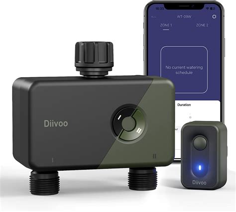 Diivoo WiFi Water Timer 2 Zones With RFID Gateway Smart Water Timers