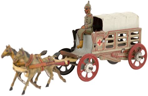 Hakes Meier Horse Drawn Ambulance Penny Toy