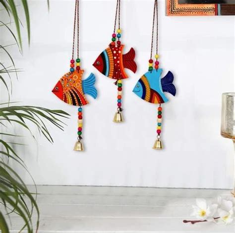 Multicolor Wood Handicraft Wall Hangings, For Decoration, Size: 6 Inch at Rs 80/piece in Jaipur