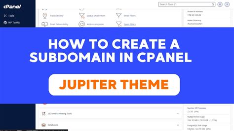 How To Create A Subdomain In Cpanel Jupiter Theme Youtube