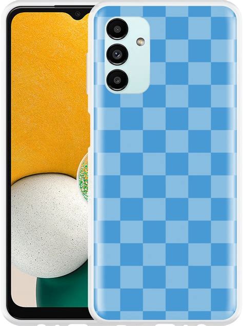 Hoesje Geschikt Voor Samsung Galaxy A G Blauw Dambordpatroon Bol