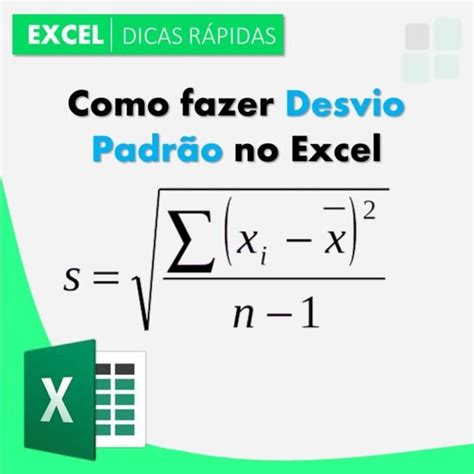 Como Fazer Desvio Padr O No Excel Smart Planilhas