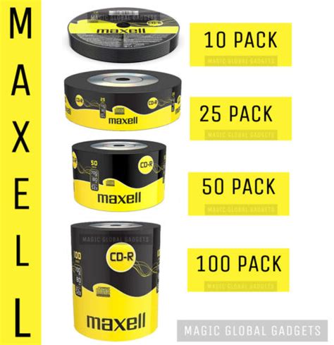 Maxell Cd R Recordable Blank Cd Discs Media 2550100 Pack 80 Min