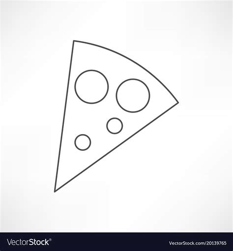 Pizza slice Royalty Free Vector Image - VectorStock