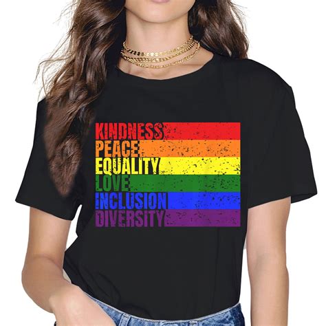 Kindness Peace Equality Love Inclusion Diversity Rainbow Lgbtq Pride Month Lesbian Gay Women T