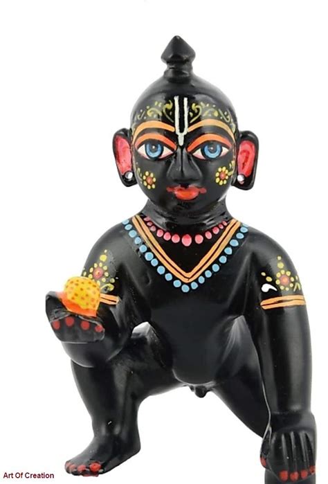 Buy Art Of Creation Krishna Idol Laddu Bal Gopal Murti Statue Black