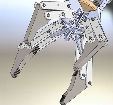 机械手机器人抓手仿真设计3d模型下载三维模型solidworks模型 制造云 产品模型