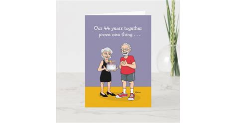 Funny 44th Anniversary Card