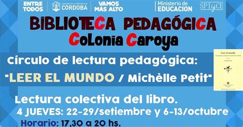 Biblioteca Pedagógica Colonia Caroya Círculo de Lectura Pedagógica en