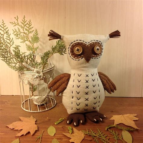 Stuffed owl pattern Plush owl sewing pattern & tutorial PDF | Etsy