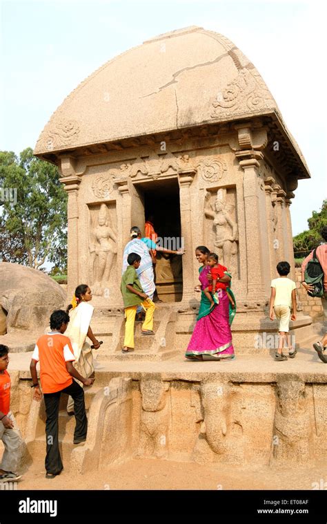 Cinco Rathas Pancha Rathas Templo Creado En El Siglo VII Mahabalipuram