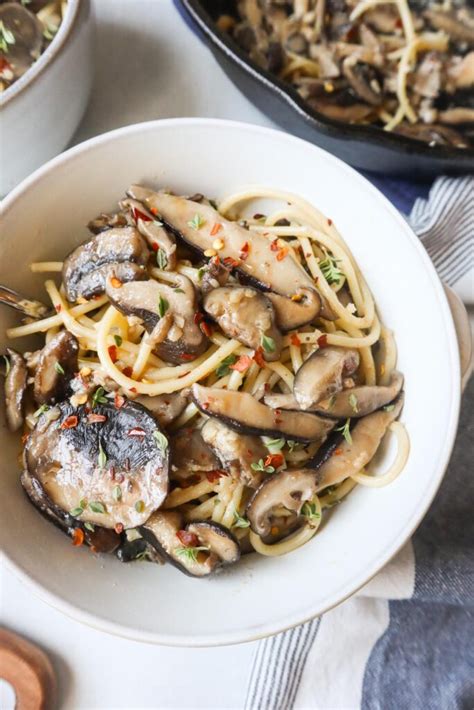 Easy Mushroom Aglio Olio Bless This Meal