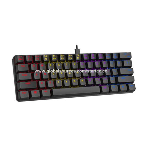 Buy Wholesale China Black White Mini Portable 60% Mechanical Keyboard 61 Keys Gaming Keyboard ...