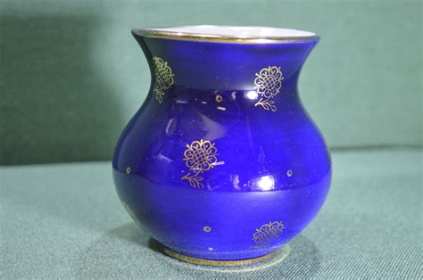 Купить Ваза вазочка фарфоровая для цветов. Кобальт. Позолота. Фарфор ...