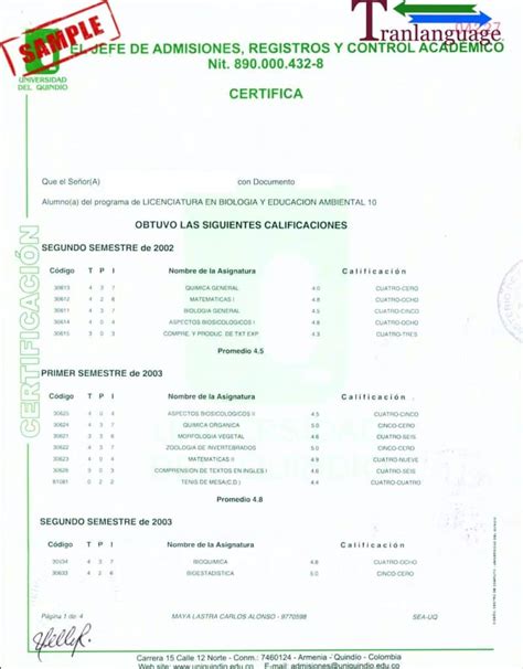 Transcript Colombia I Tranlanguage Certified Translations